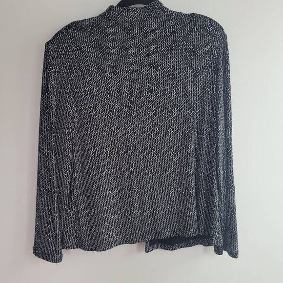 Vintage all over sparkle‎ black cardigan open front faux diamond closure - Picture 2 of 9